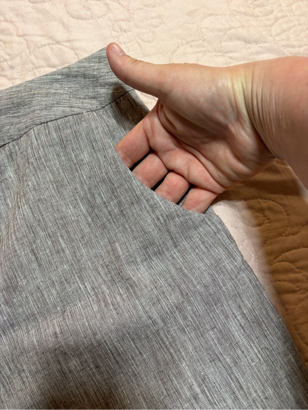 AGB Light Taupe High-Waist Women’s Shorts - Picture 4 of 7